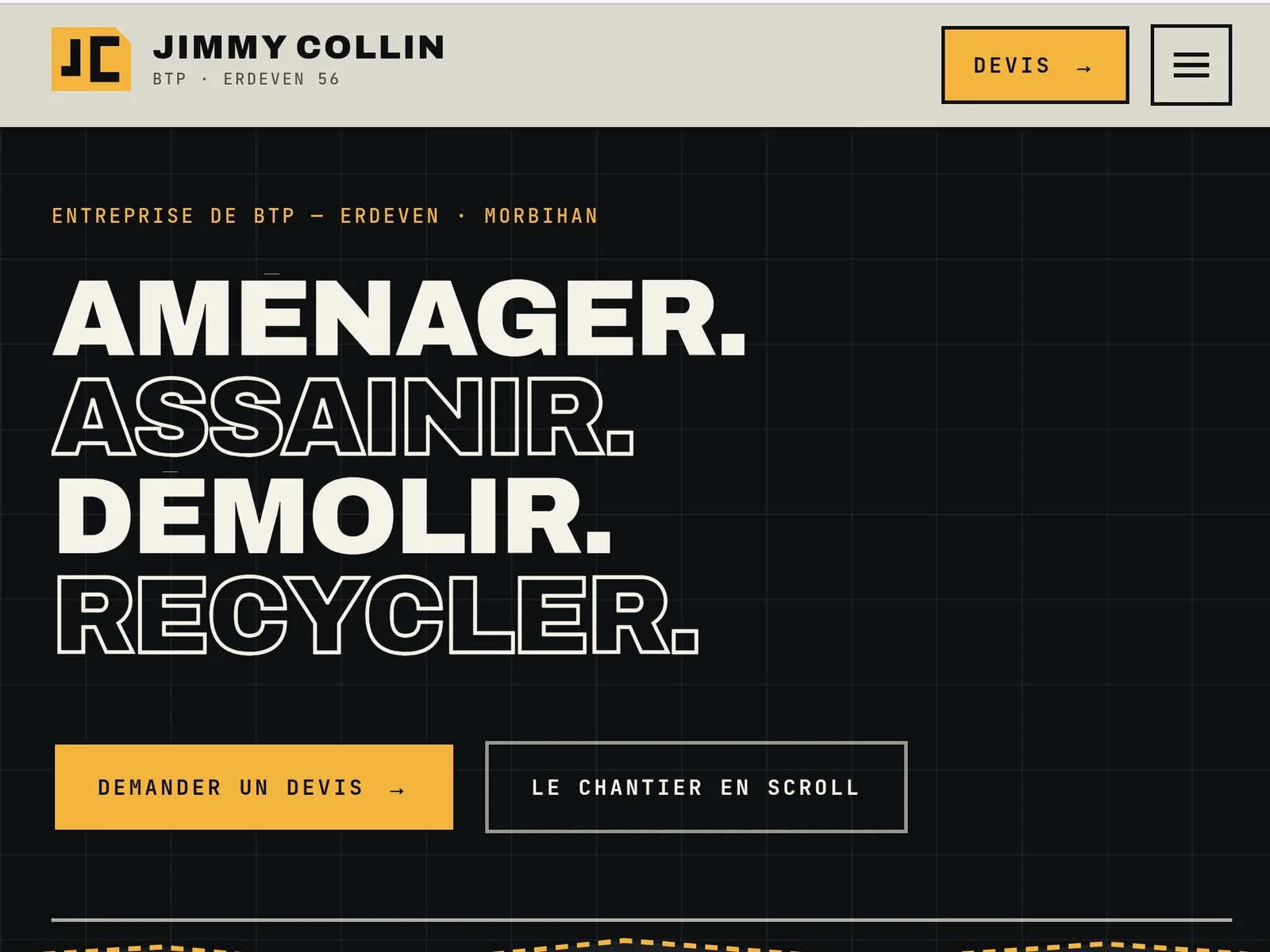 Aperçu du site Jimmy Collin réalisé par BZH Com